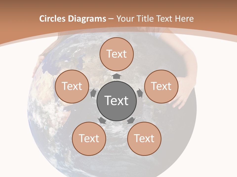 Holding Cheerful People PowerPoint Template