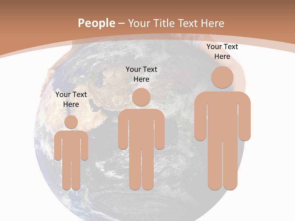 Holding Cheerful People PowerPoint Template