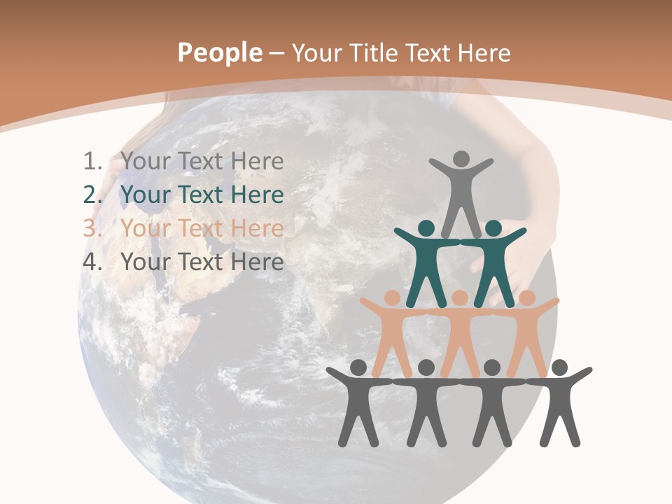 Holding Cheerful People PowerPoint Template