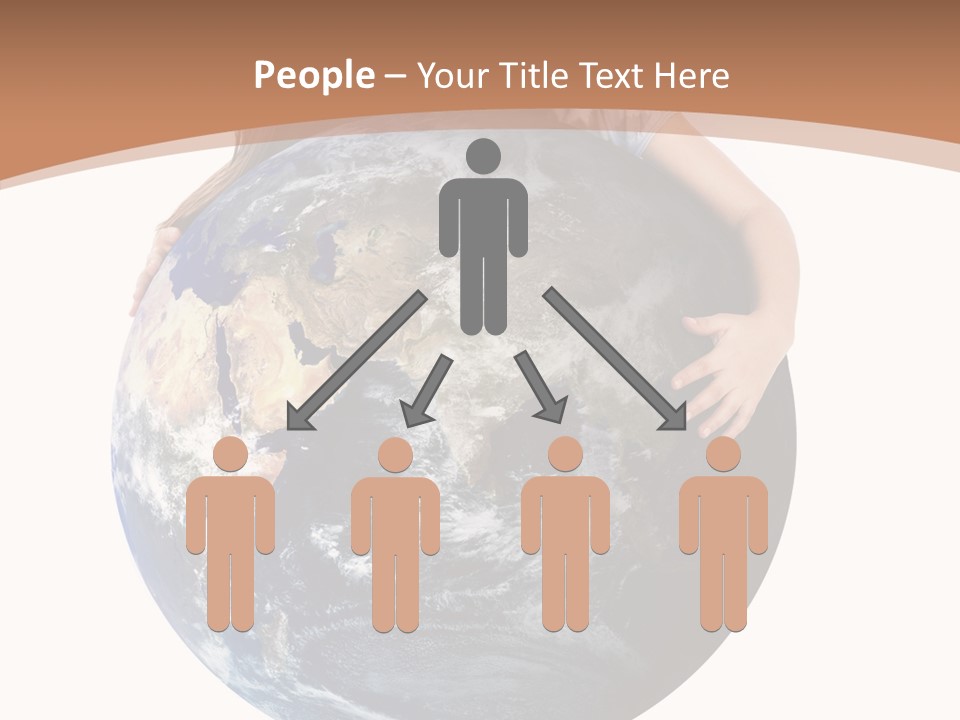 Holding Cheerful People PowerPoint Template