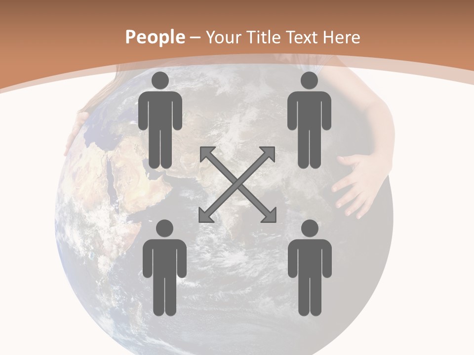 Holding Cheerful People PowerPoint Template