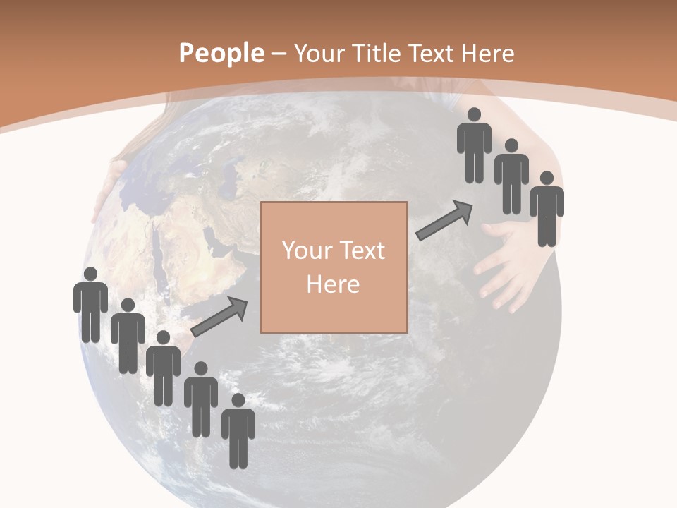 Holding Cheerful People PowerPoint Template