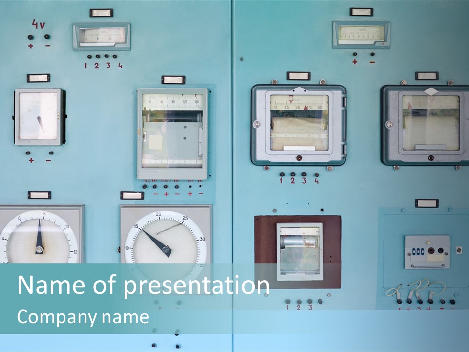 Panel Equipment Electric PowerPoint Template