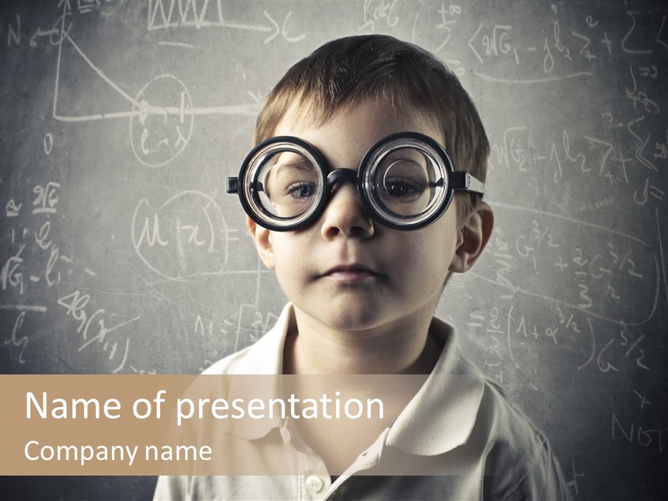 Child School Genius PowerPoint Template