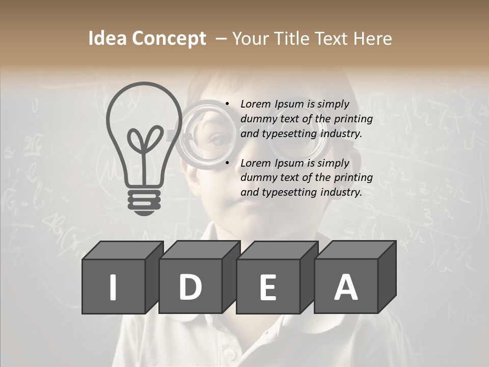 Child School Genius PowerPoint Template