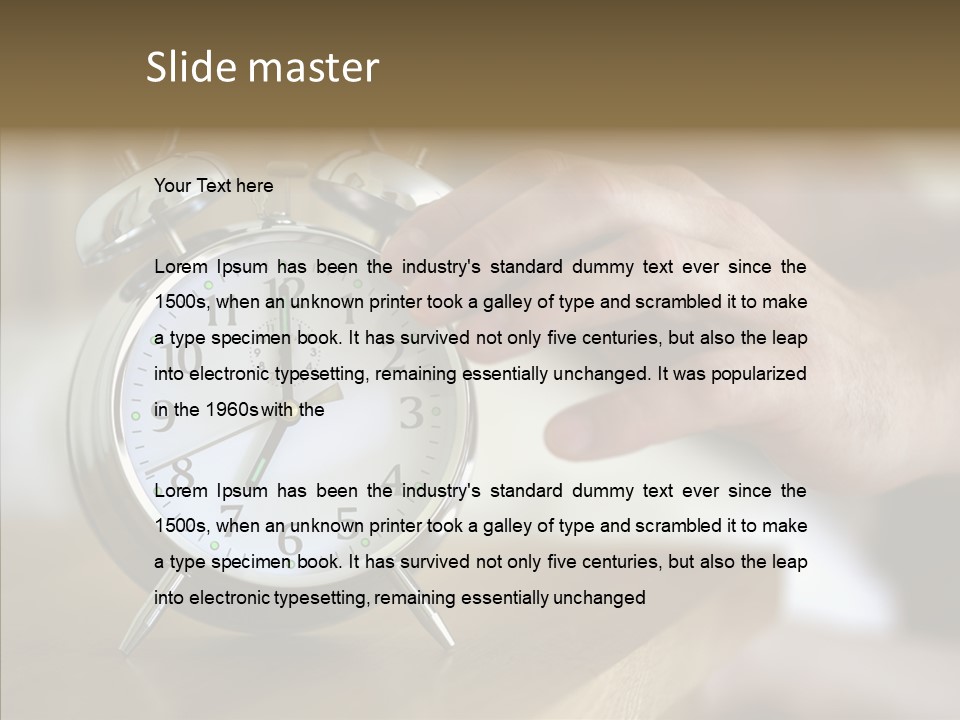 Men Bedroom Relaxation PowerPoint Template