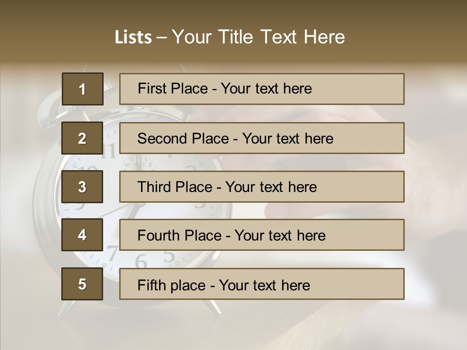 Men Bedroom Relaxation PowerPoint Template