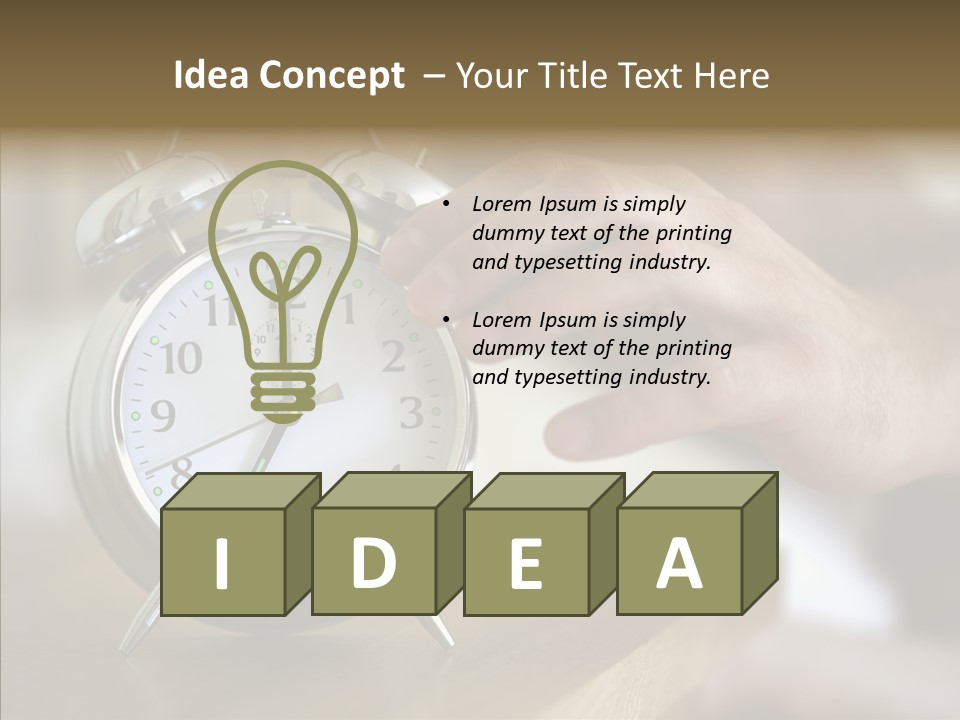 Men Bedroom Relaxation PowerPoint Template