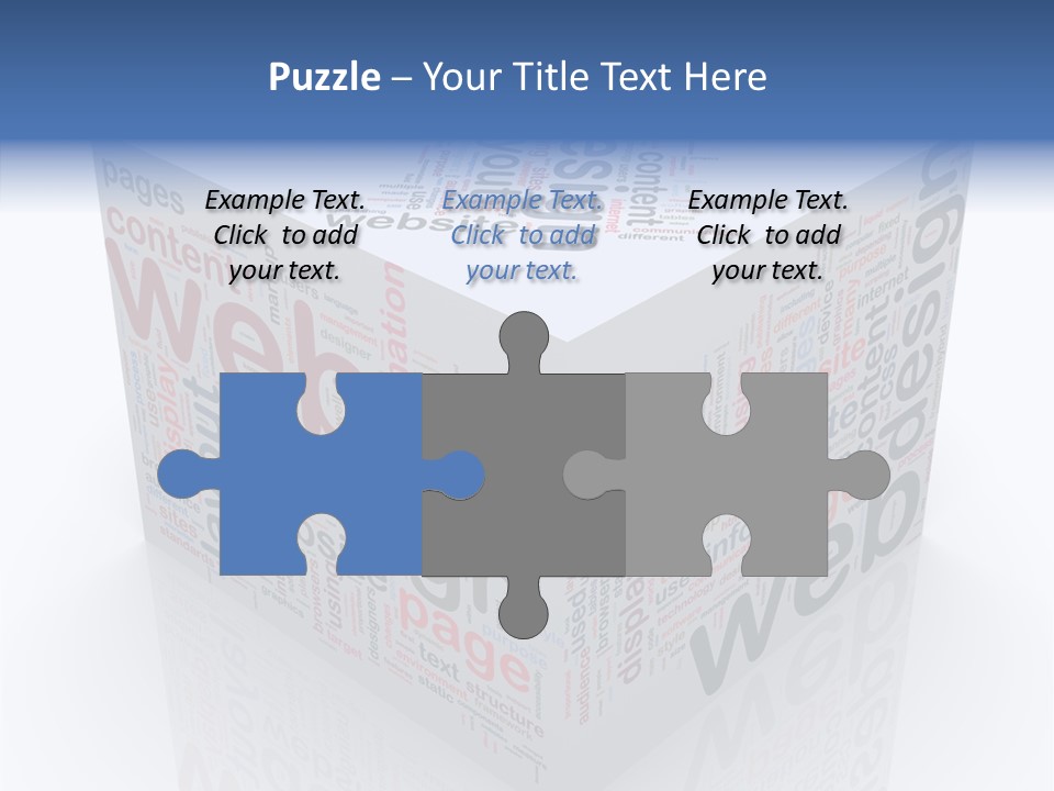 A Cube Shaped Box With The Words Web On It PowerPoint Template