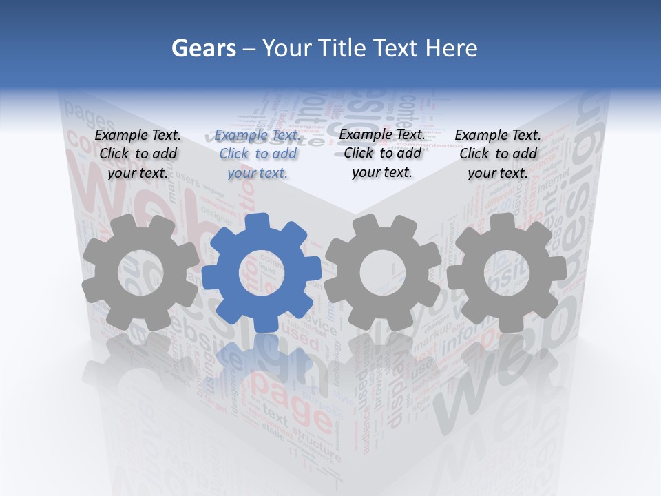 A Cube Shaped Box With The Words Web On It PowerPoint Template