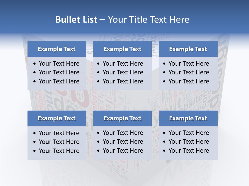 A Cube Shaped Box With The Words Web On It PowerPoint Template