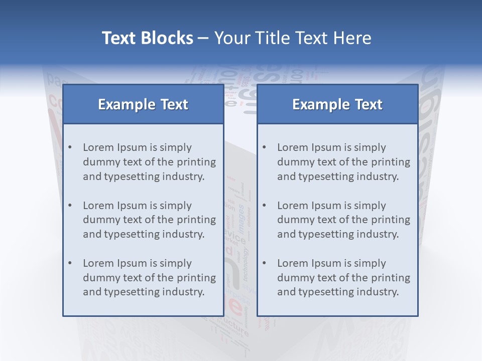 A Cube Shaped Box With The Words Web On It PowerPoint Template