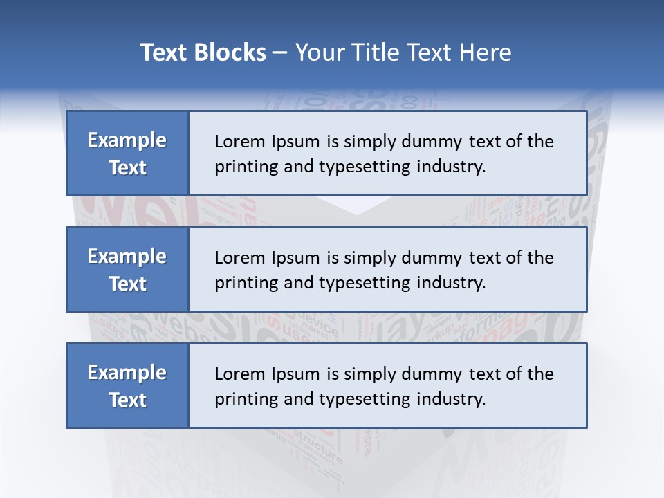 A Cube Shaped Box With The Words Web On It PowerPoint Template