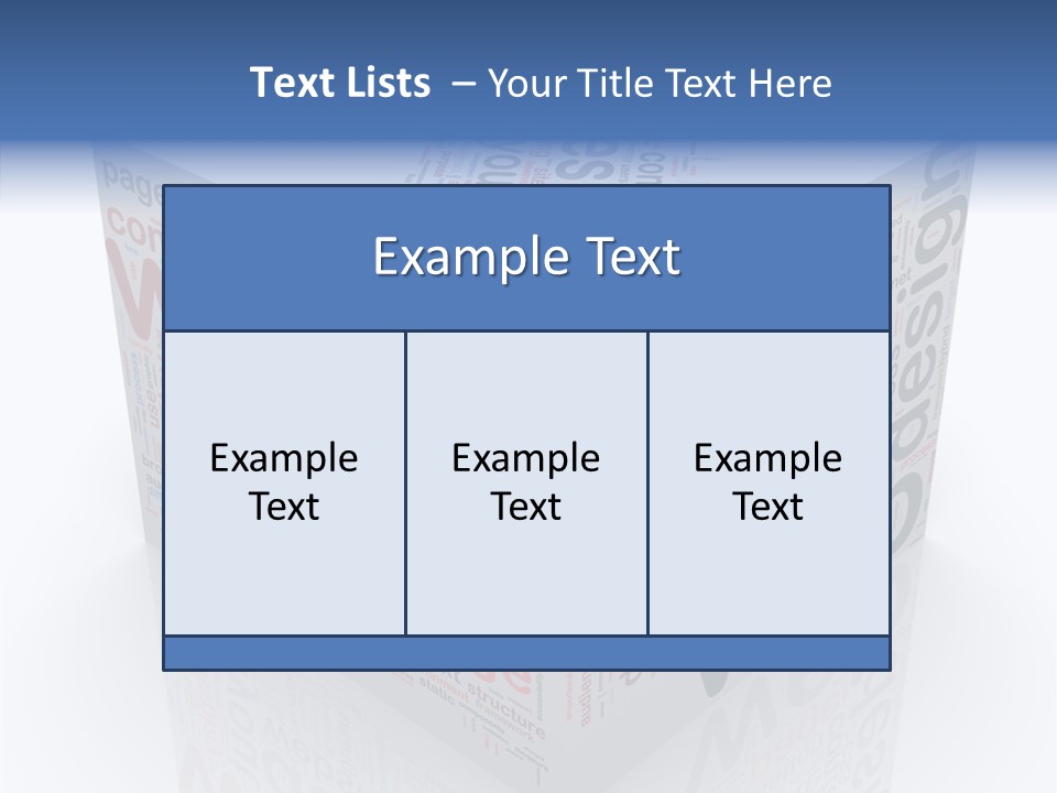A Cube Shaped Box With The Words Web On It PowerPoint Template