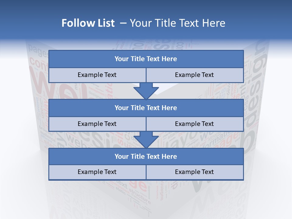 A Cube Shaped Box With The Words Web On It PowerPoint Template