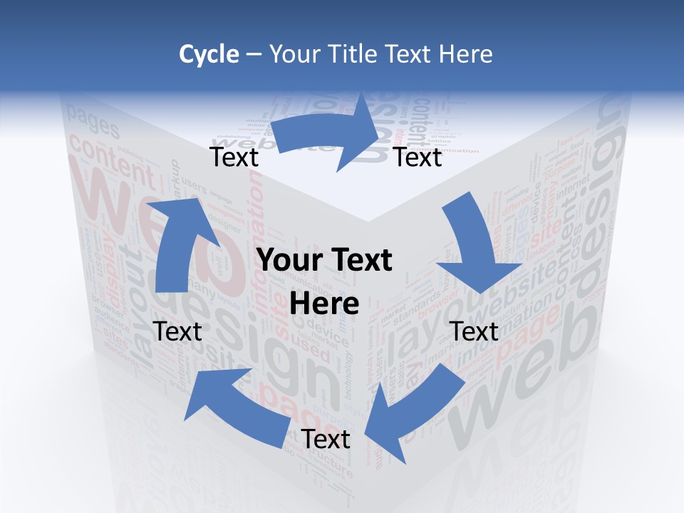 A Cube Shaped Box With The Words Web On It PowerPoint Template