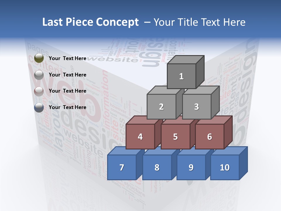 A Cube Shaped Box With The Words Web On It PowerPoint Template