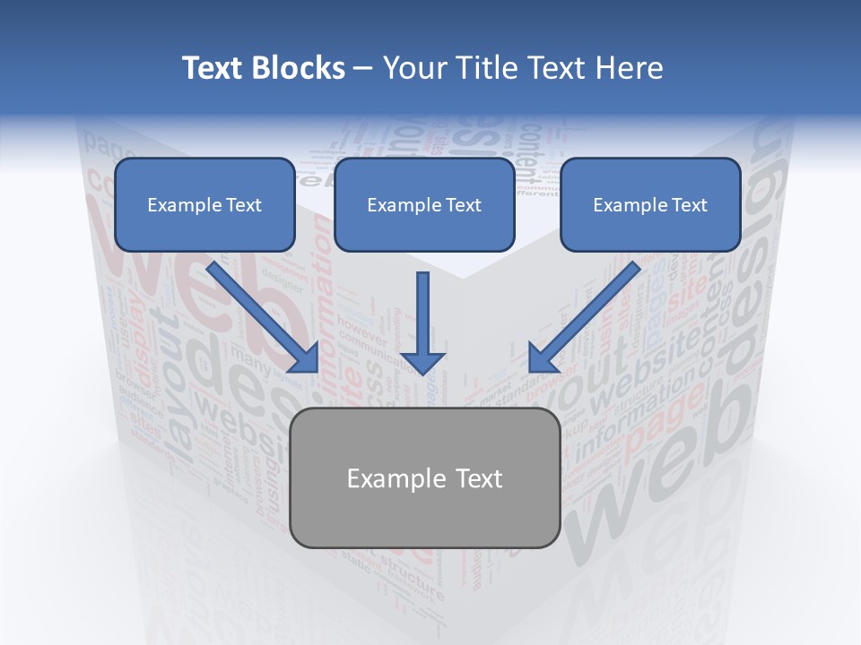 A Cube Shaped Box With The Words Web On It PowerPoint Template