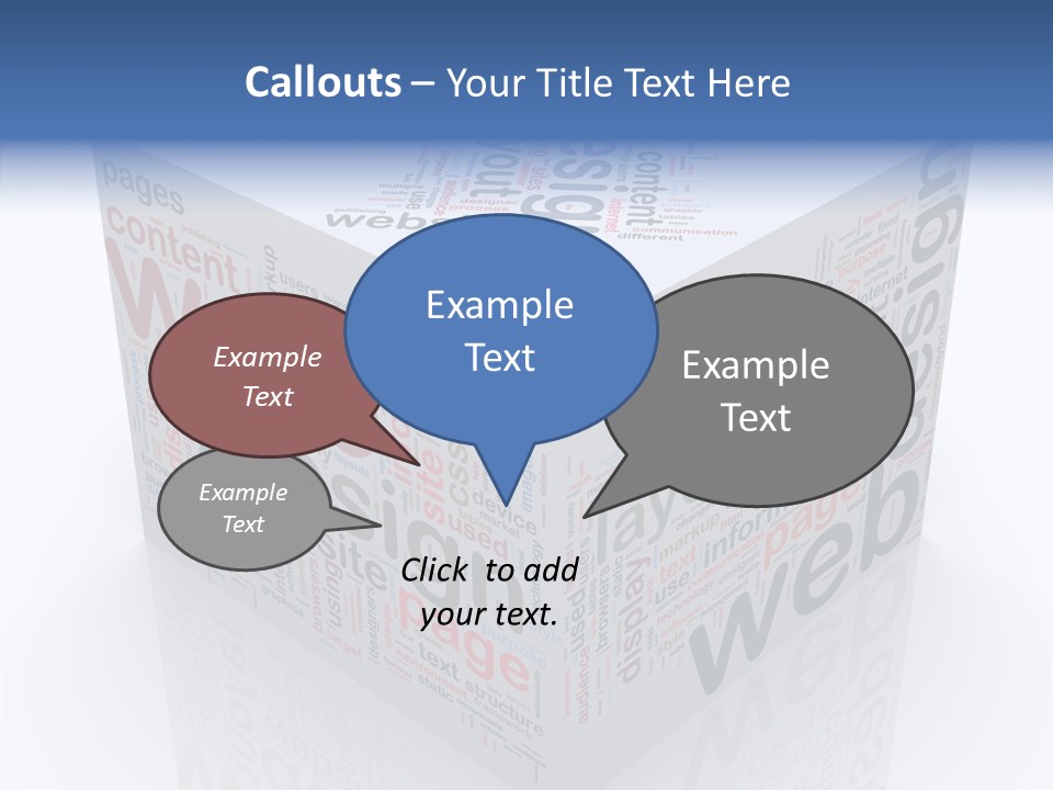 A Cube Shaped Box With The Words Web On It PowerPoint Template