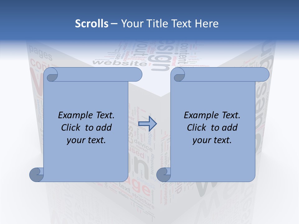 A Cube Shaped Box With The Words Web On It PowerPoint Template