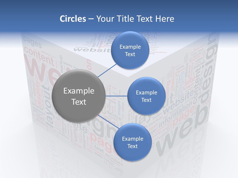A Cube Shaped Box With The Words Web On It PowerPoint Template