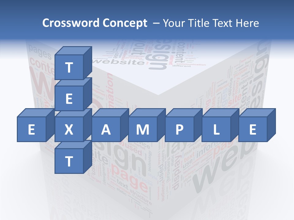 A Cube Shaped Box With The Words Web On It PowerPoint Template