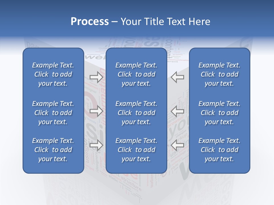 A Cube Shaped Box With The Words Web On It PowerPoint Template