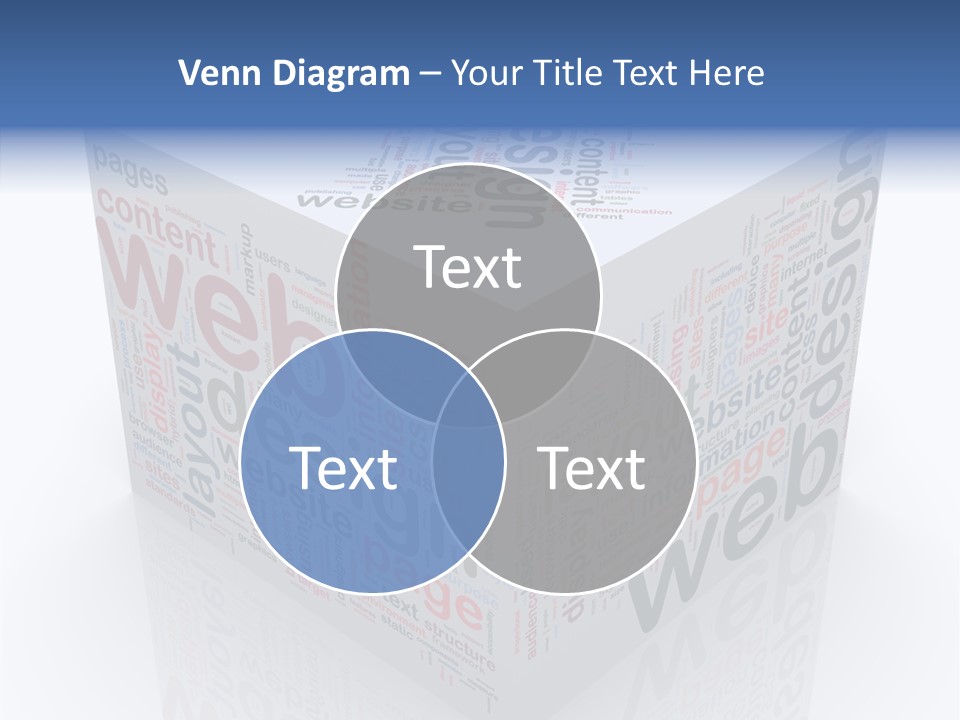 A Cube Shaped Box With The Words Web On It PowerPoint Template