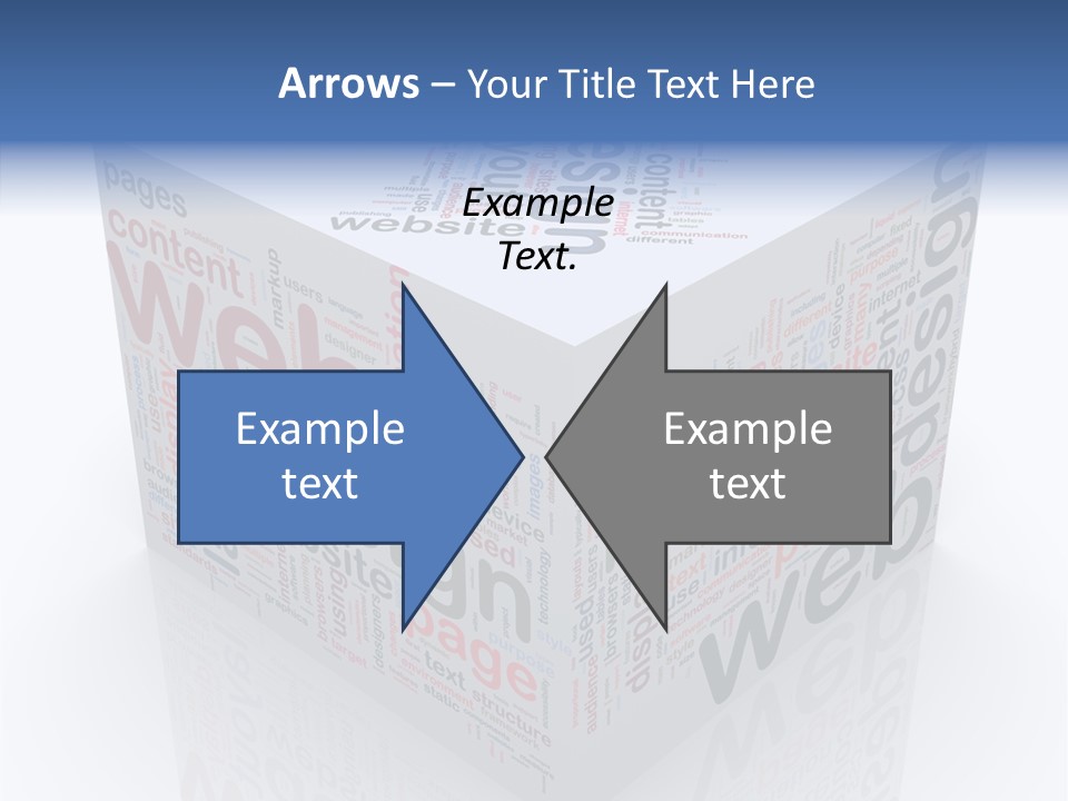 A Cube Shaped Box With The Words Web On It PowerPoint Template
