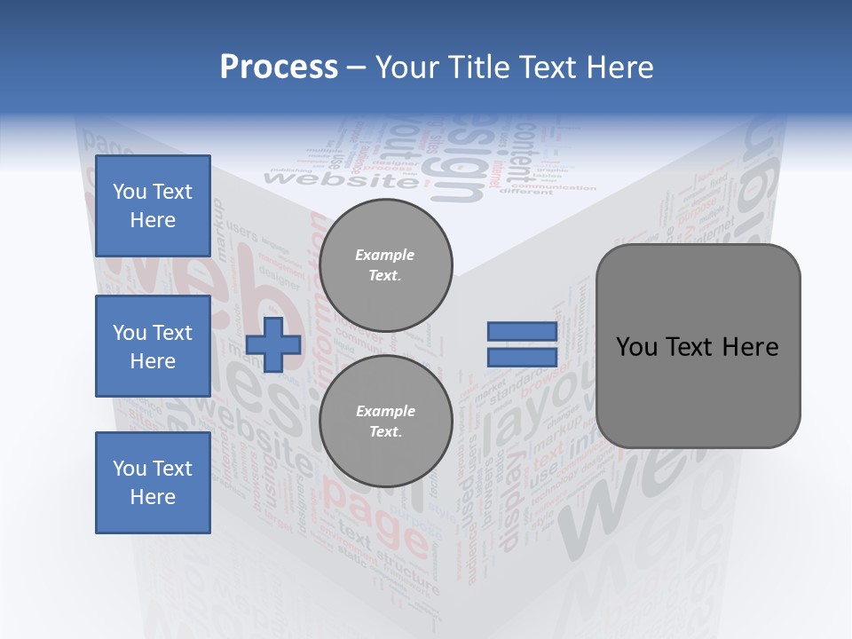 A Cube Shaped Box With The Words Web On It PowerPoint Template