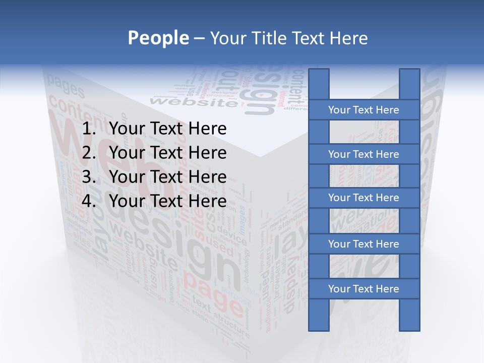 A Cube Shaped Box With The Words Web On It PowerPoint Template