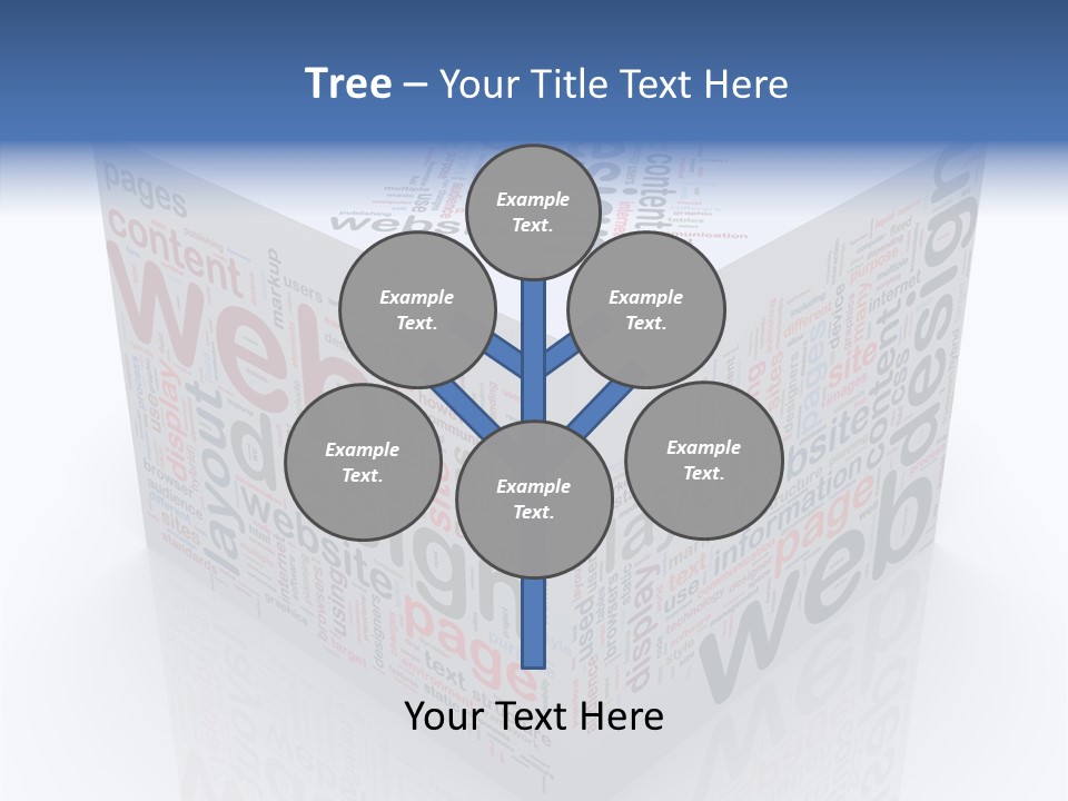 A Cube Shaped Box With The Words Web On It PowerPoint Template