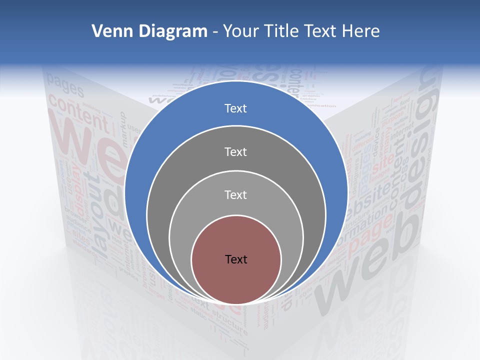 A Cube Shaped Box With The Words Web On It PowerPoint Template