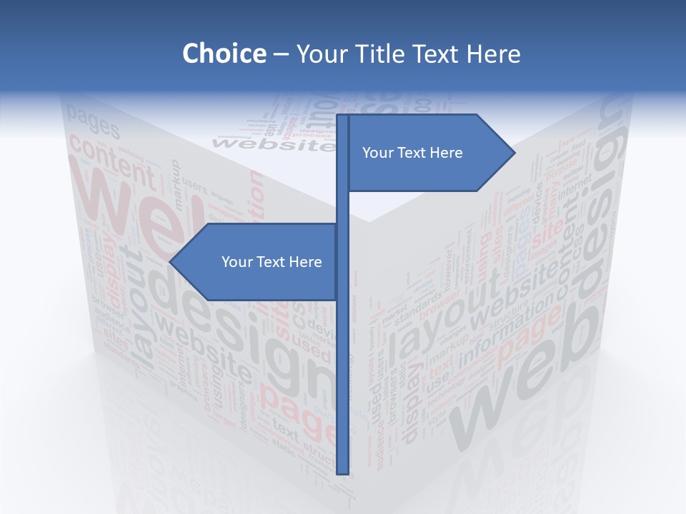 A Cube Shaped Box With The Words Web On It PowerPoint Template
