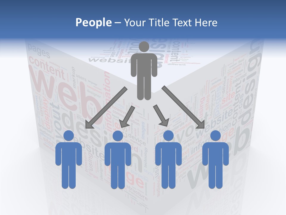 A Cube Shaped Box With The Words Web On It PowerPoint Template