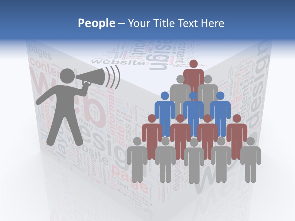 A Cube Shaped Box With The Words Web On It PowerPoint Template