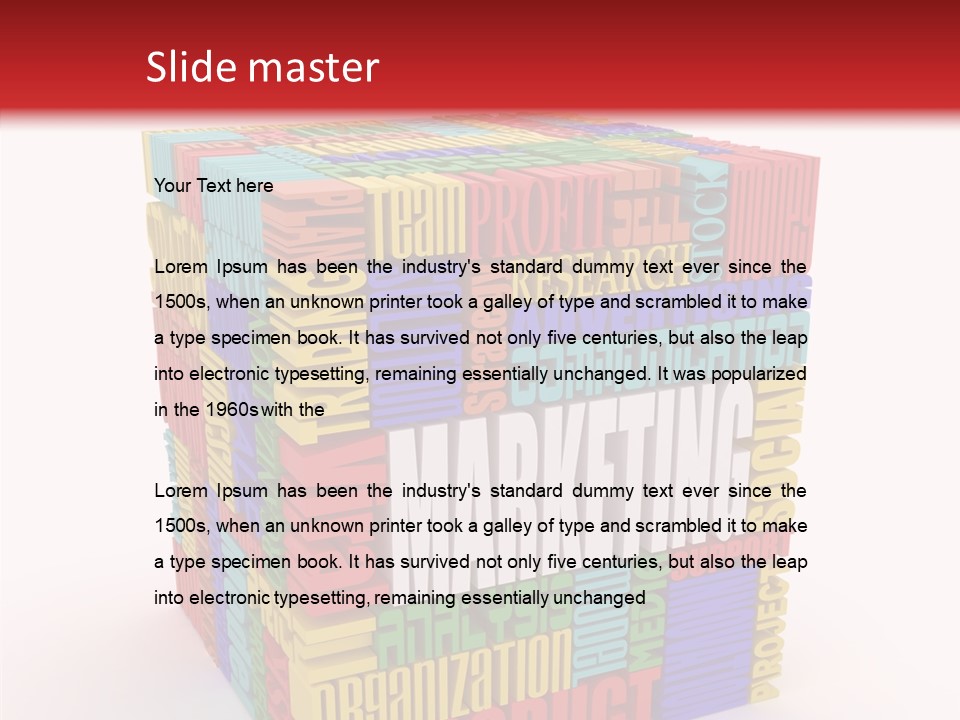 Isolated Threedimensional Frame PowerPoint Template