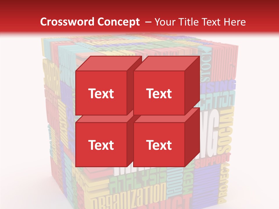 Isolated Threedimensional Frame PowerPoint Template