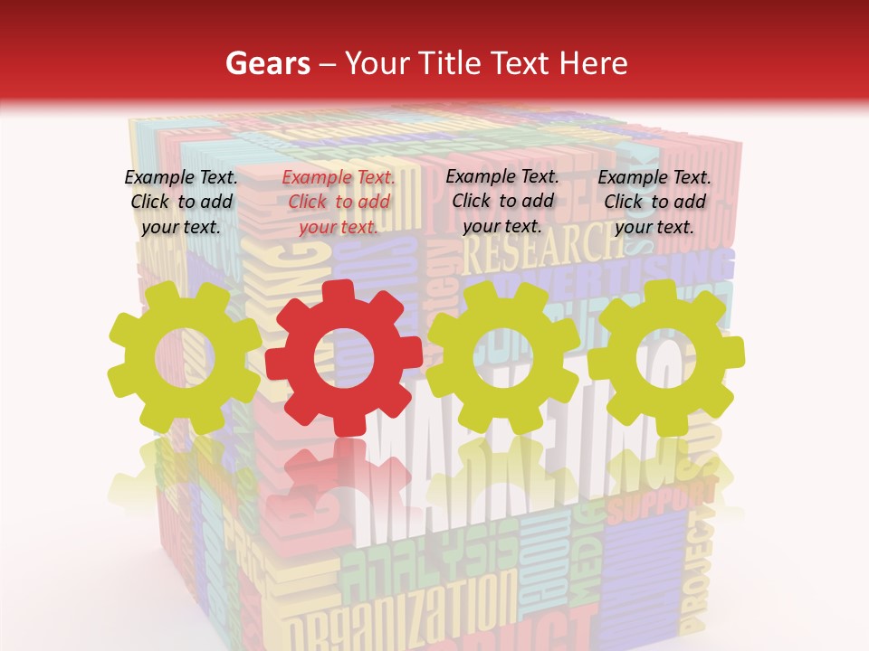 Isolated Threedimensional Frame PowerPoint Template