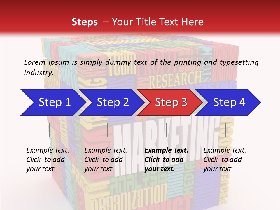 Isolated Threedimensional Frame PowerPoint Template
