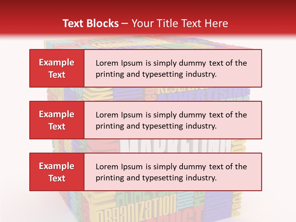 Isolated Threedimensional Frame PowerPoint Template