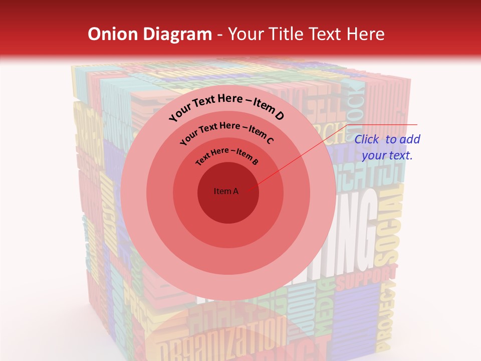 Isolated Threedimensional Frame PowerPoint Template