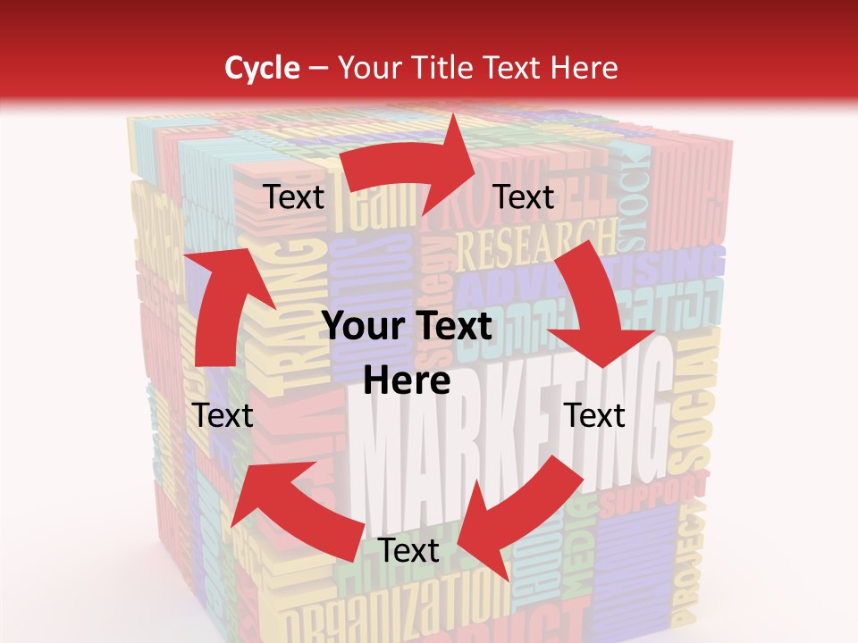 Isolated Threedimensional Frame PowerPoint Template