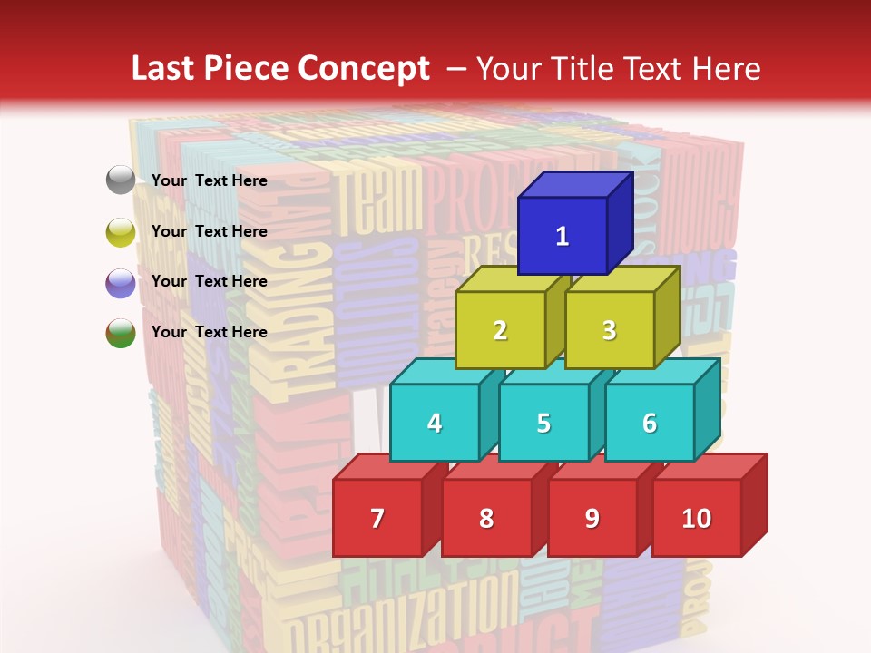 Isolated Threedimensional Frame PowerPoint Template