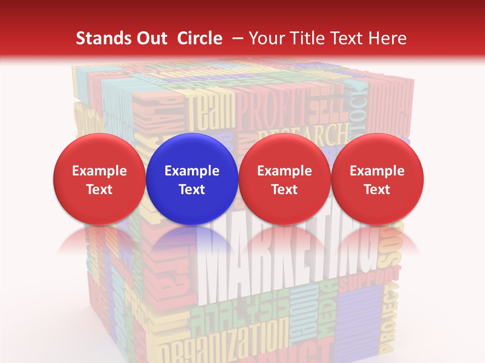 Isolated Threedimensional Frame PowerPoint Template