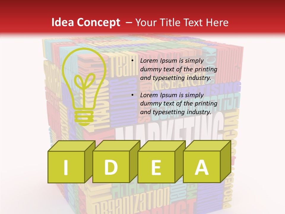 Isolated Threedimensional Frame PowerPoint Template
