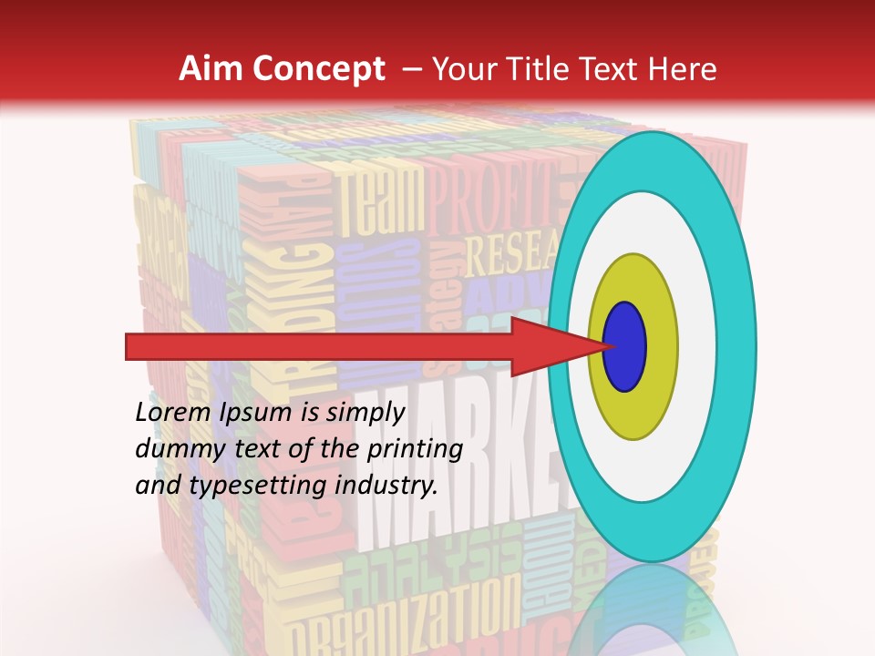 Isolated Threedimensional Frame PowerPoint Template