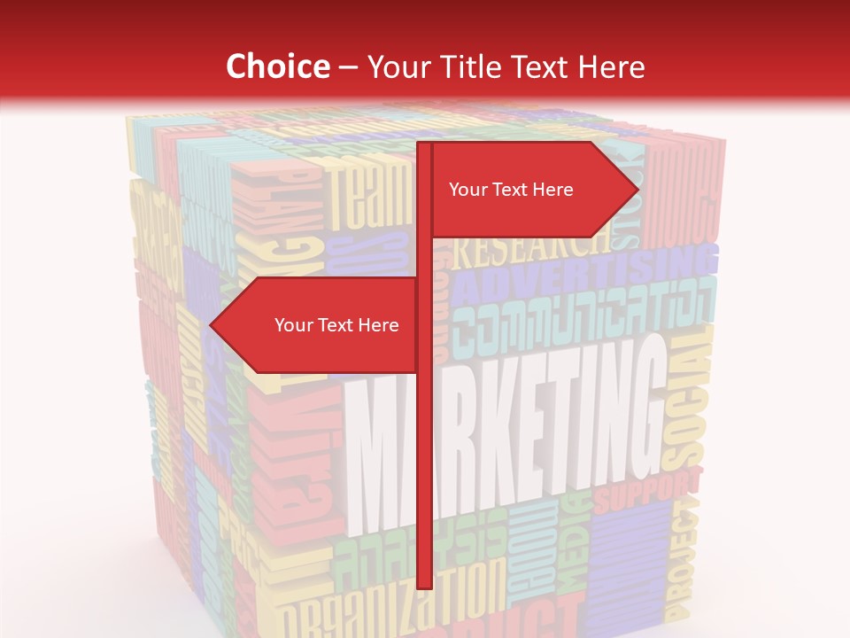 Isolated Threedimensional Frame PowerPoint Template