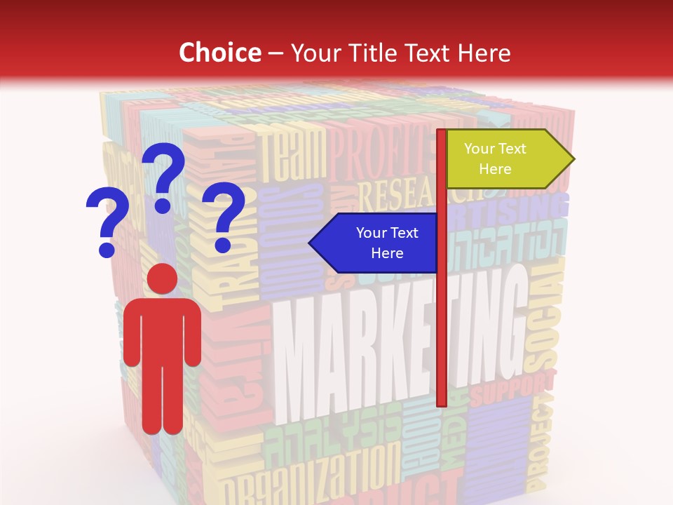 Isolated Threedimensional Frame PowerPoint Template