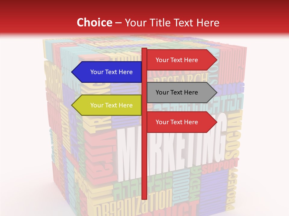 Isolated Threedimensional Frame PowerPoint Template